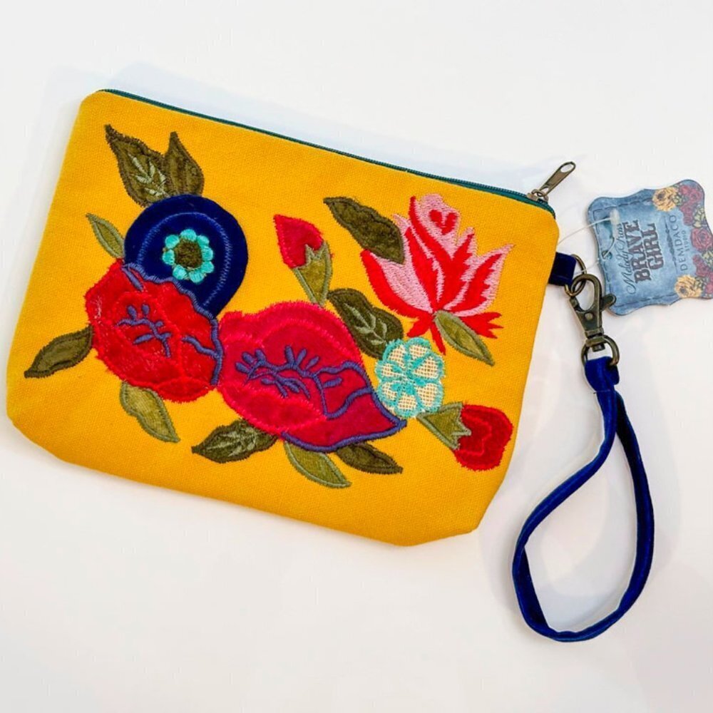 Harvest Blossoms Embroidered Wristlet - Picture 4 of 4